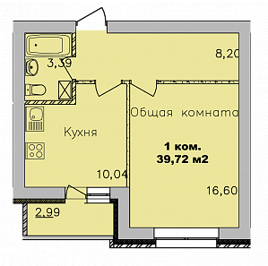 Однокомнатная квартира