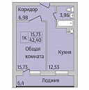 Однокомнатная квартира