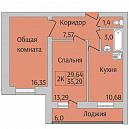 Двухкомнатная квартира